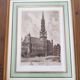 Painting lithograph engraving etching Brussels Town Hall