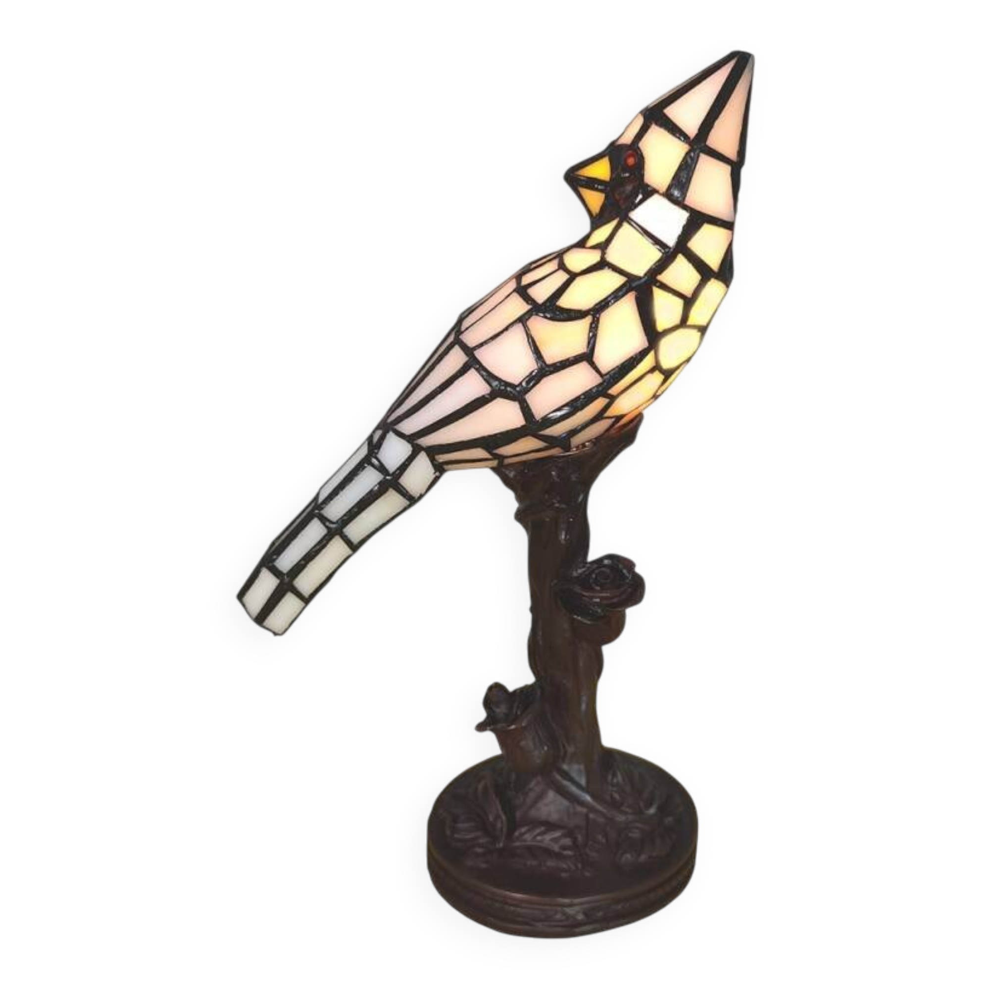 Tiffany Parrot table light white