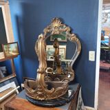 Console with mirror