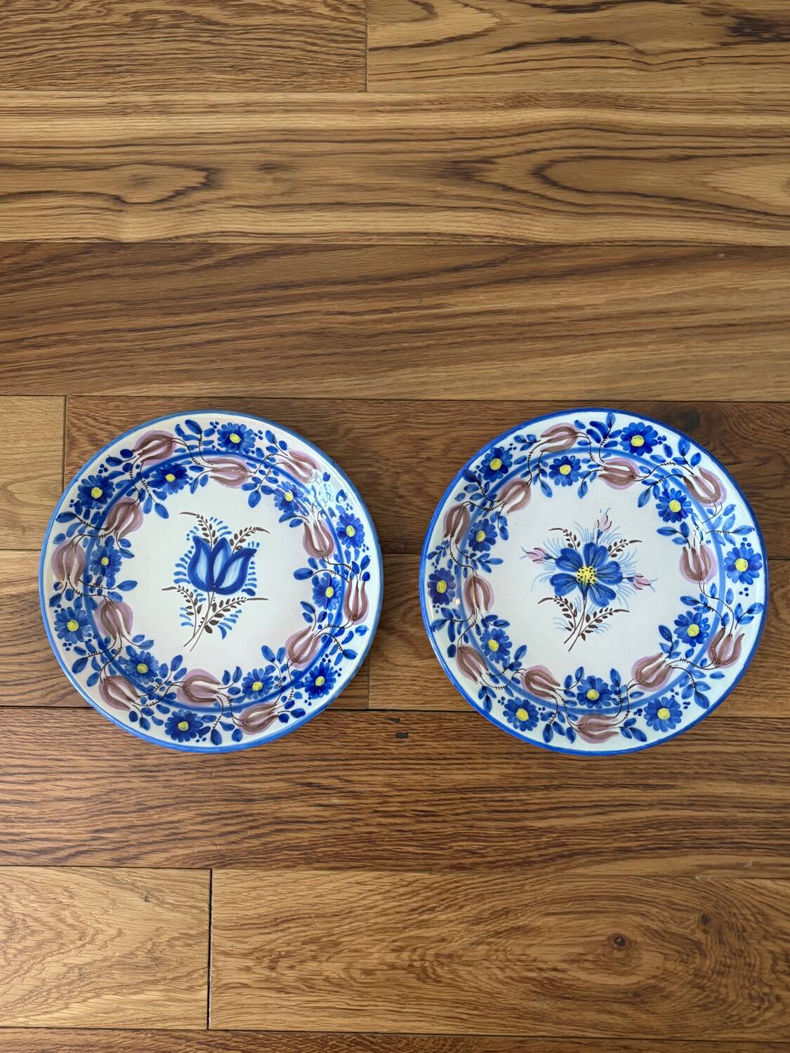 Assiettes peintes à la main