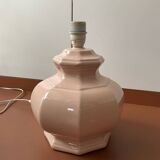 Powder pink ceramic table lamp