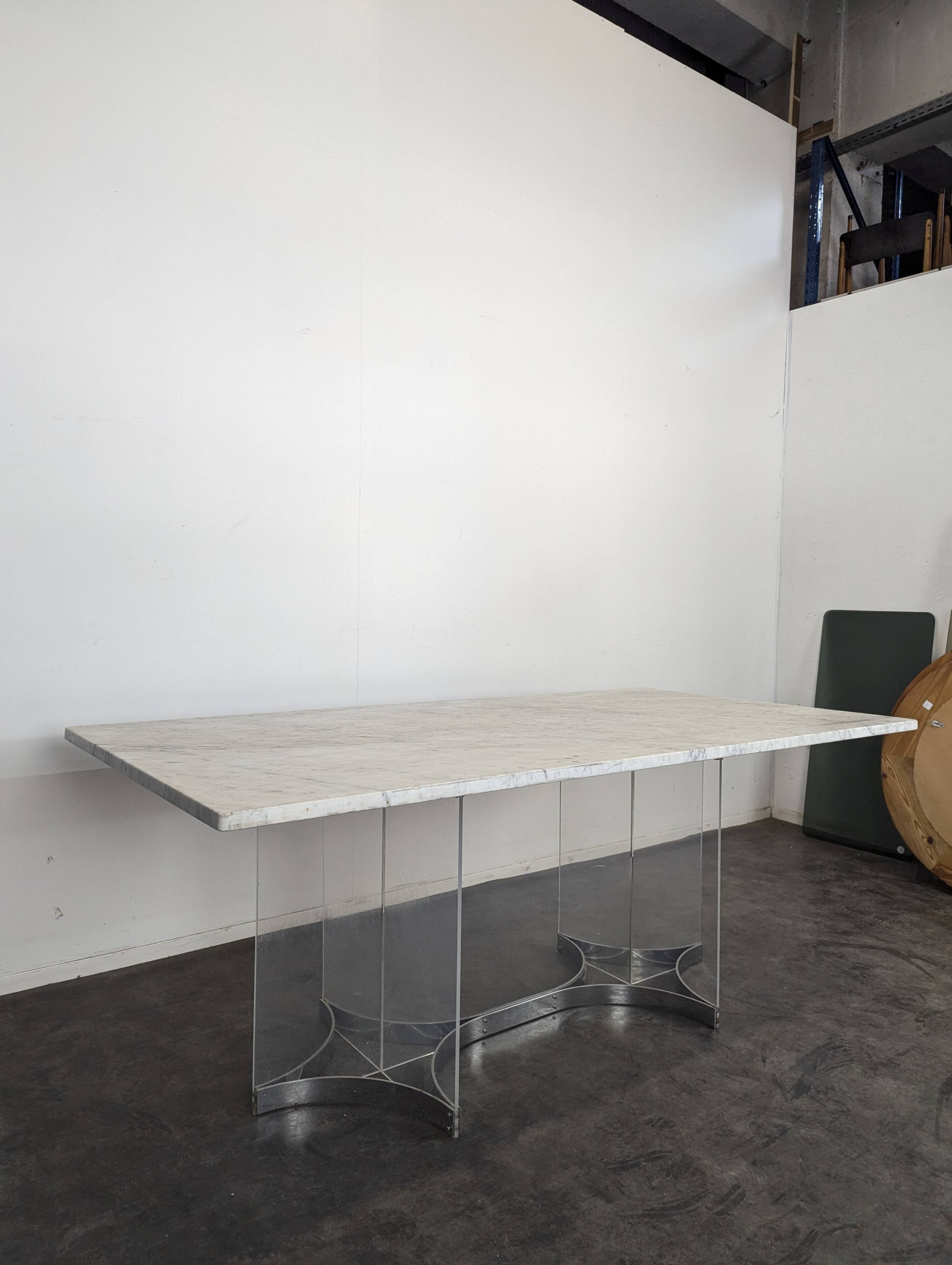 Grande Table Alessandro Albrizzi plateau marbre