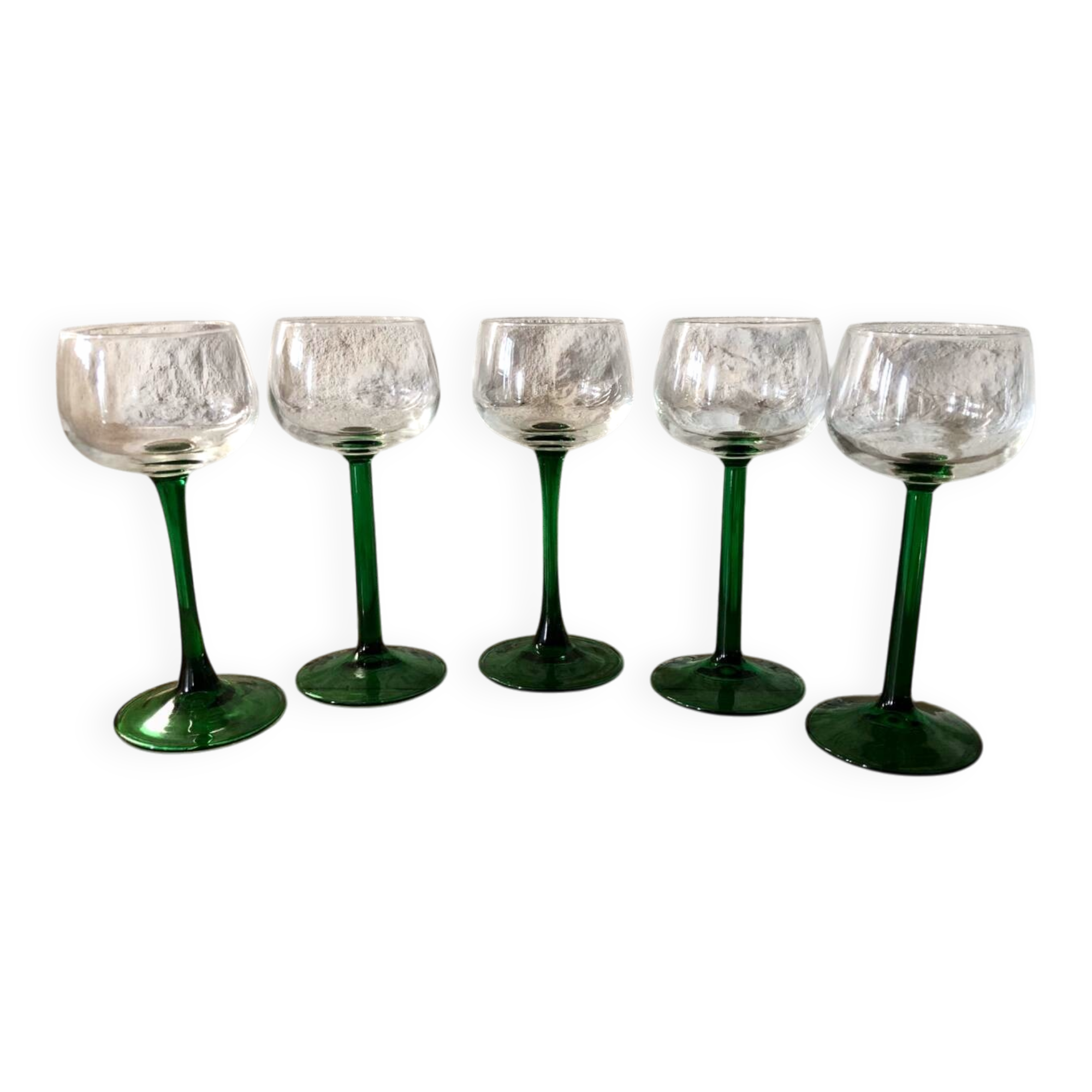 Antique white wine glasses