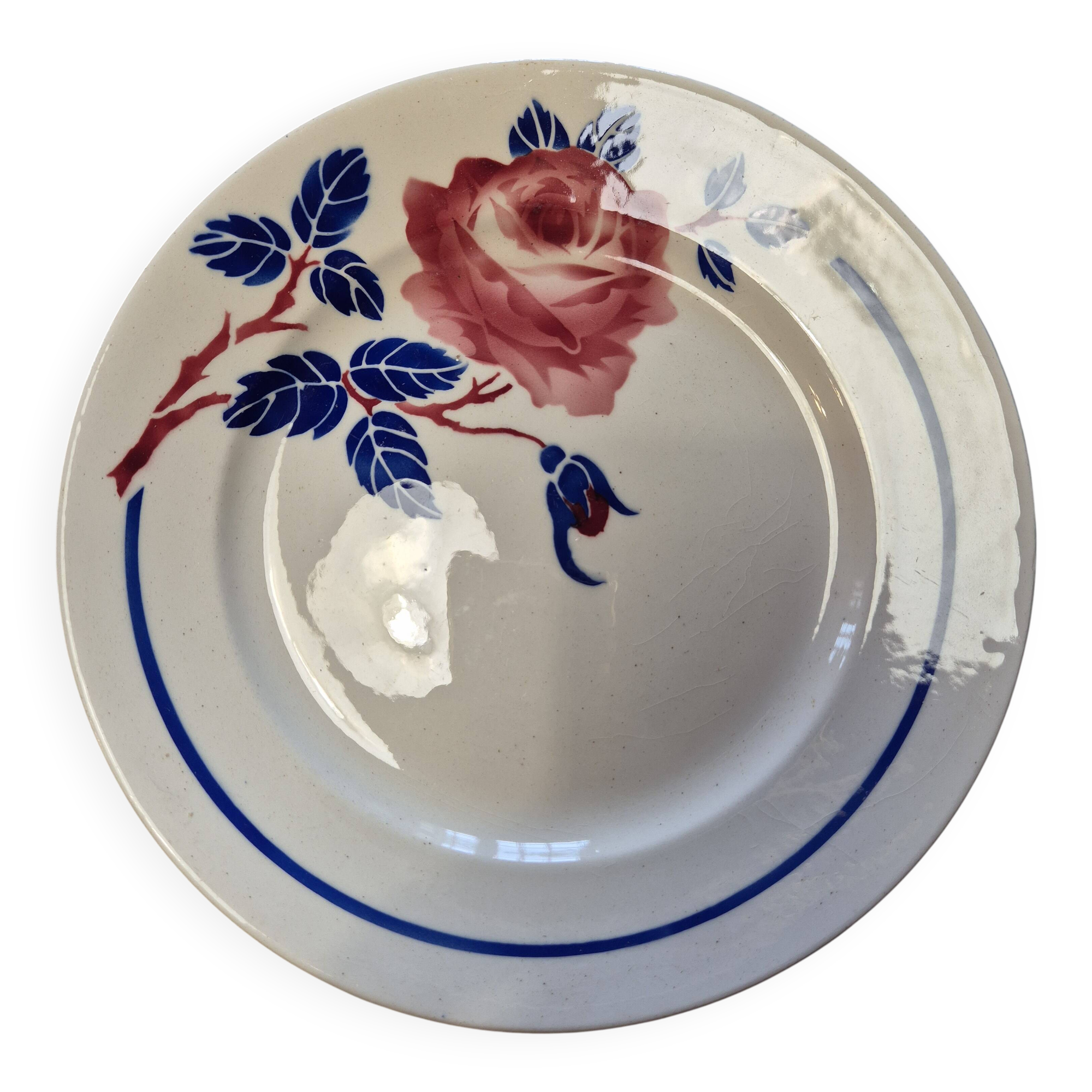 K&G Lunéville flat plates model Chantal set of 3 Art Nouveau style