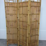 Vintage Bamboo Room Divider 3 Panels