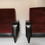Pair of Italian club chair from the 50s