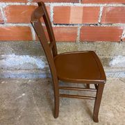 Antique Luterma style bistro chair vintage brown wood