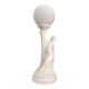 Vintage ceramic and opaline lamp