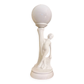 Vintage ceramic and opaline lamp