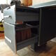 Desk strafor industrial metal covered skai green vintage 1950