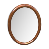 Miroir ovale cadre en bois 68 x 54 cm