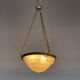 Lustre art deco in moulded glass and silver bronze