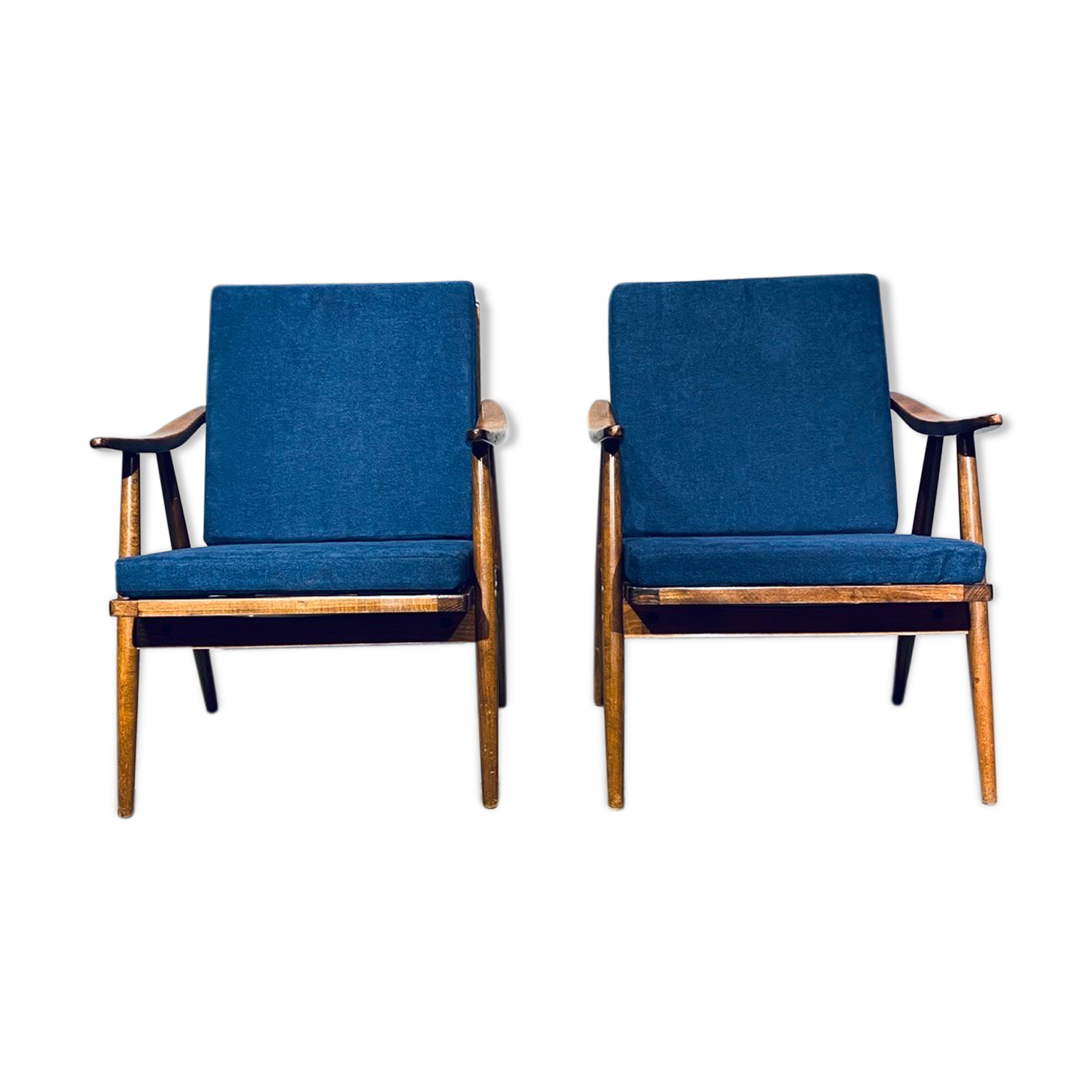 Paire de fauteuils Ton vintage 60