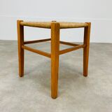 Rope stool and square wood 60s