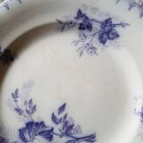 Assiette plate décor violet UC Sarreguemines Modèle Flore