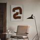Abstract brown line giclee print, 50x70cm