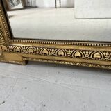 Louis XVI style mirror in wood and gilded stucco, 19th century