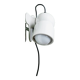 Lampe robot en métal blanc rare par Elio Martinelli, années 1960, design à clip et pivotant.