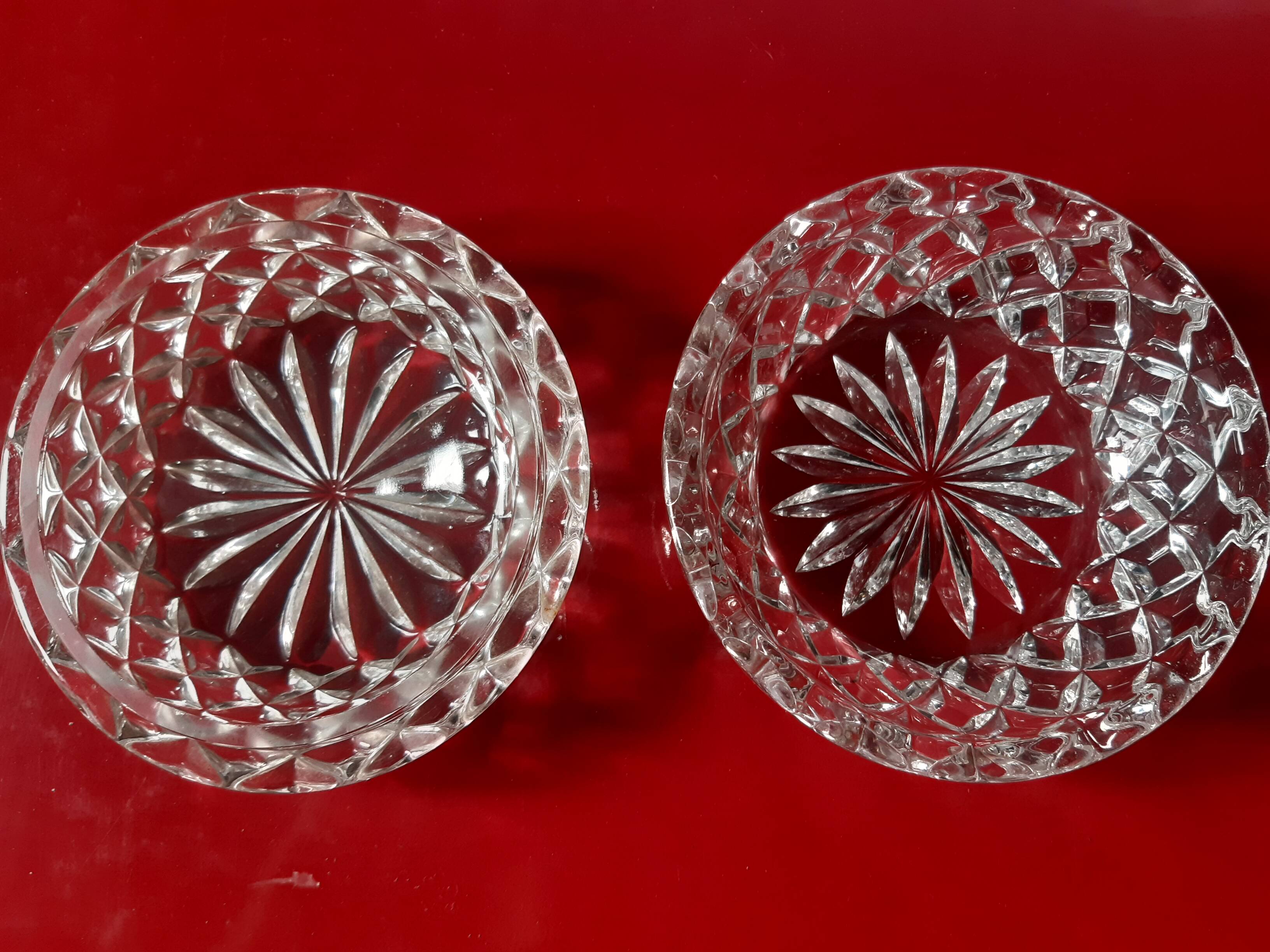Bonbonnière, cut glass trinket dish.