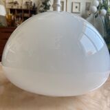 Palm lamppost in opaline and white metal