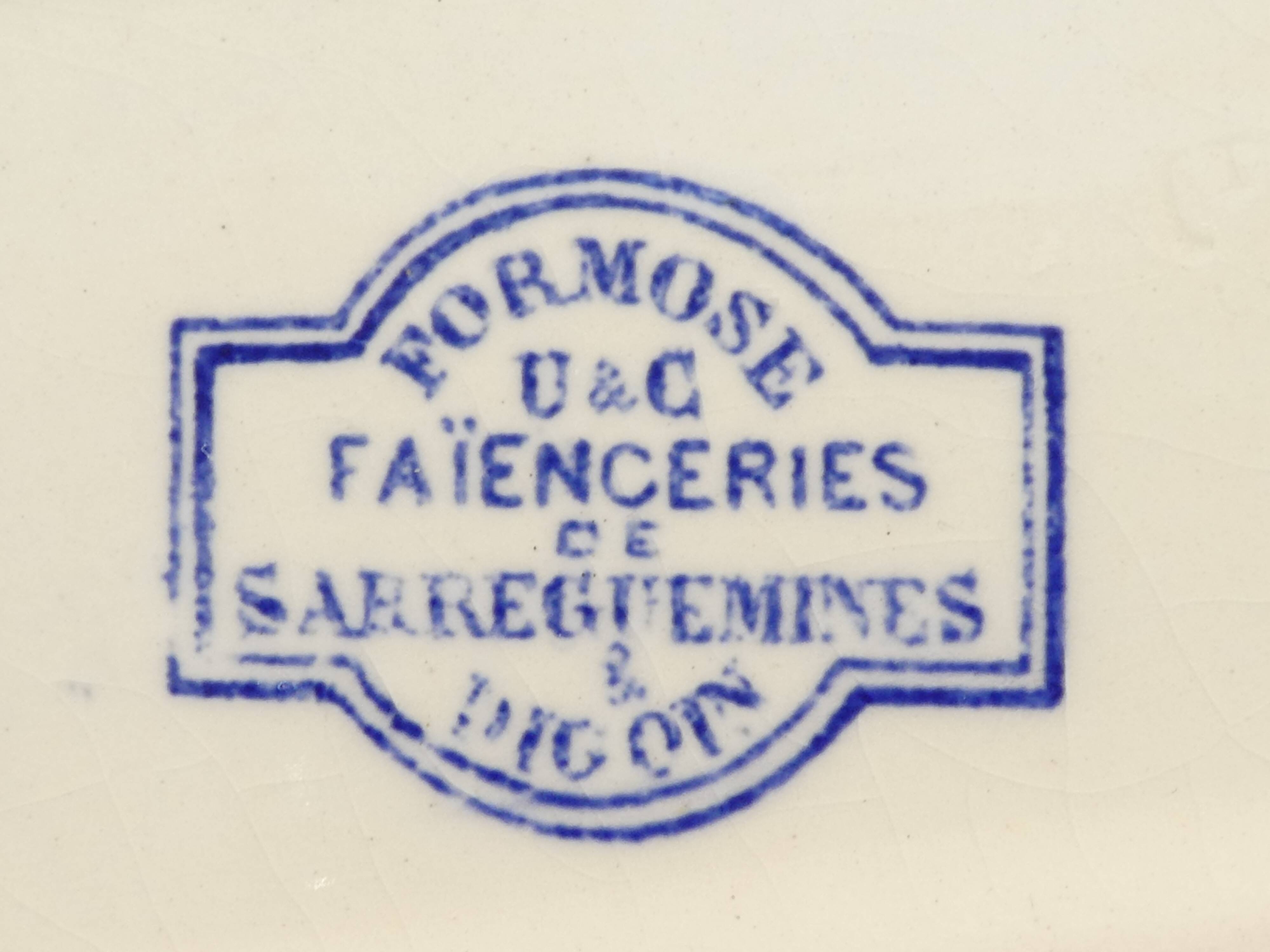 Old soap holder formose u and c sarreguemines and digoin