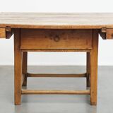 Square Antique Elm Dining Table