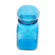 Bottle of pharmacy with screw lid in blue thick glass