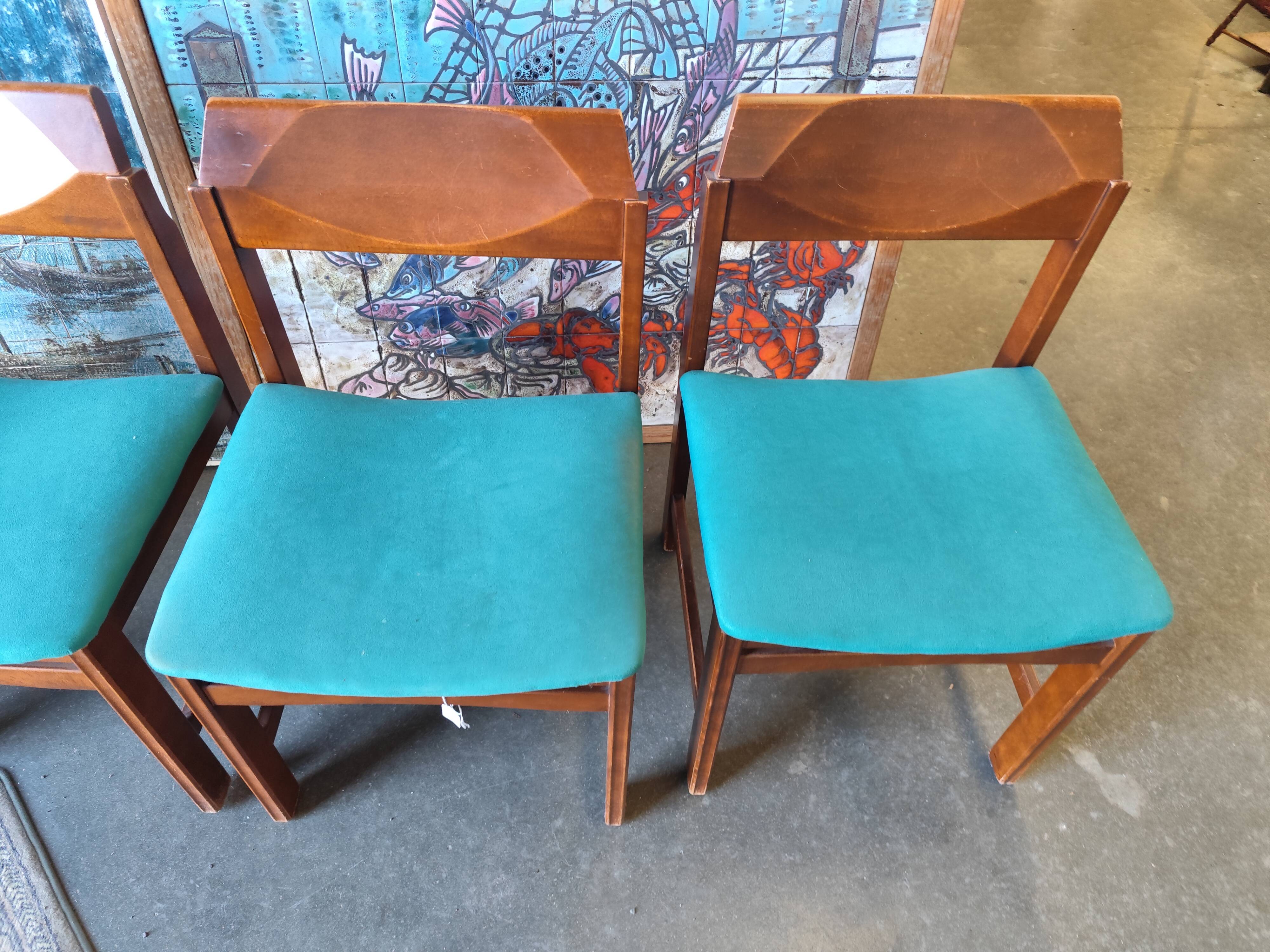 Four vintage Italian chairs from the 1980s
