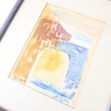Painting, signed abstract painting, 70s