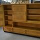 Solid oak wardrobe by Guillerme et Chambron and ceramic by Danikowski 1950s