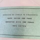 Nappe et 12 serviettes en coton