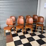 Series of 8 Pegase chairs by Baumann