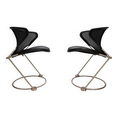 Ensemble de 2 chaises de conférence/salle à manger Wilkhahn Nuvola par Herbert Ohl, 1980