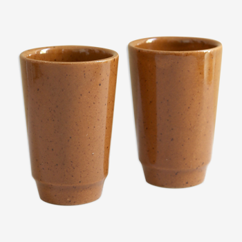 Pair of speckled cups