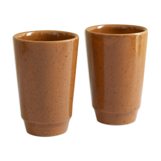 Pair of speckled cups
