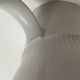Service of 11 Coffee Cups and Saucers - 70s Design - White and Blue Porcelain