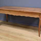 Farmhouse table in blond cherry, Louis XV style – 2nd part of the 19th century