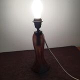 Art-deco style lamp base in speckled frosted glass