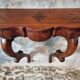 Antique French Napoleon III mahogany console table, wall table with marquetry, 19th century