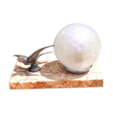 Art deco lamp, globe and marble