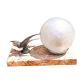 Art deco lamp, globe and marble