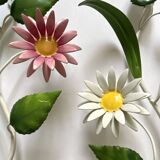 Paire d'appliques fleurs en métal
