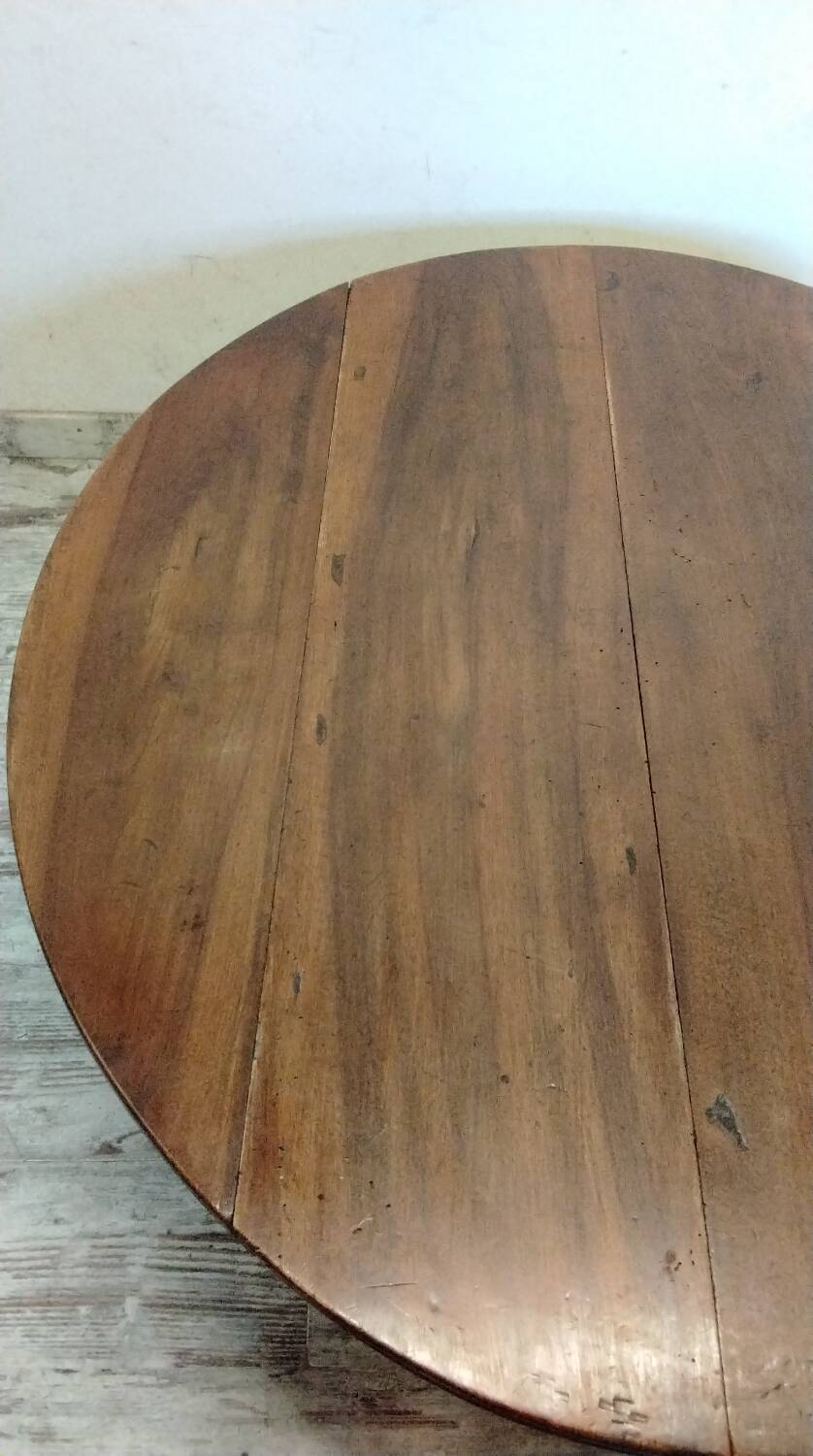 Oval wooden coffee table