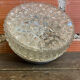 Old Ceiling Light Wall Fixture Moulded Glass + White Metal Support Years