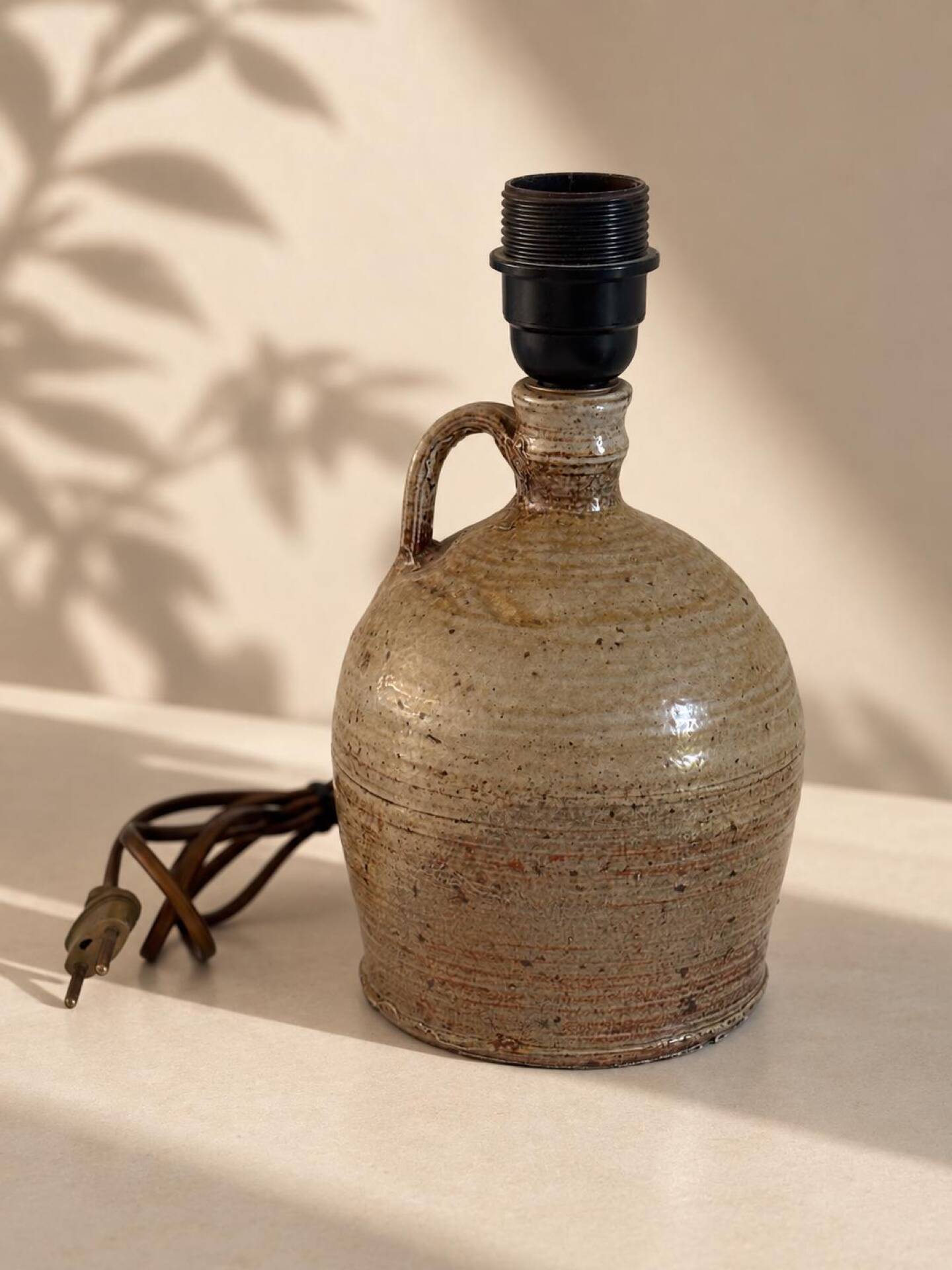 Lamp base in glazed stoneware – handmade ceramics