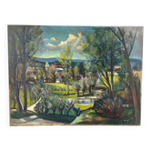 Signed landscape from 1946