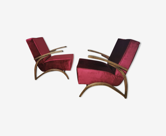 Art deco armchairs by Jindrich Halabala