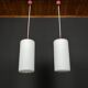Italian opaline glass pendant light from the mid-century, 1960s, set of 2.