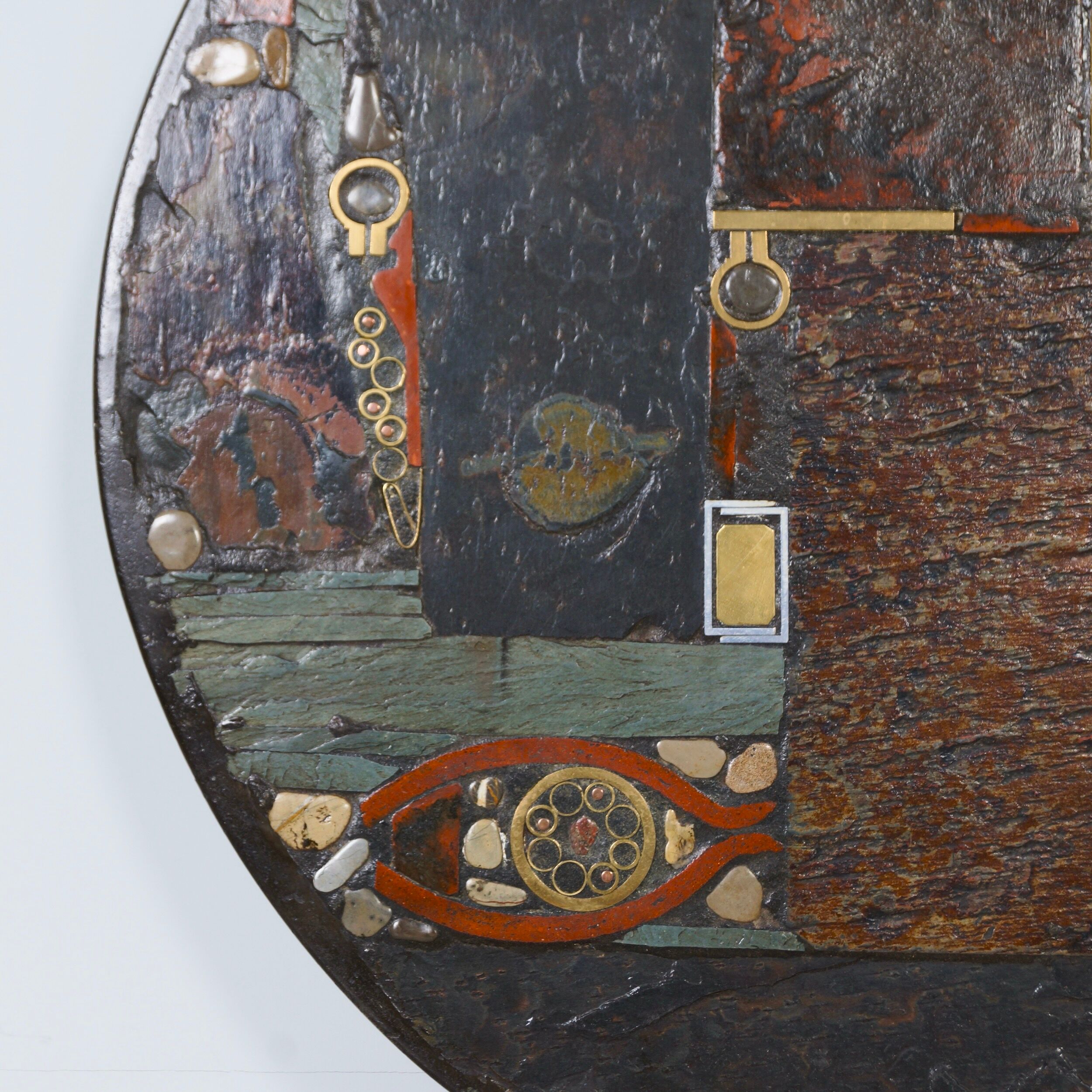Coffee table by Paul Kingma, 1979 – Mosaic in earth tones, Ø100 cm