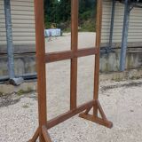 Screen - partition in old Burmese teak / 4 double-sided mirror panels